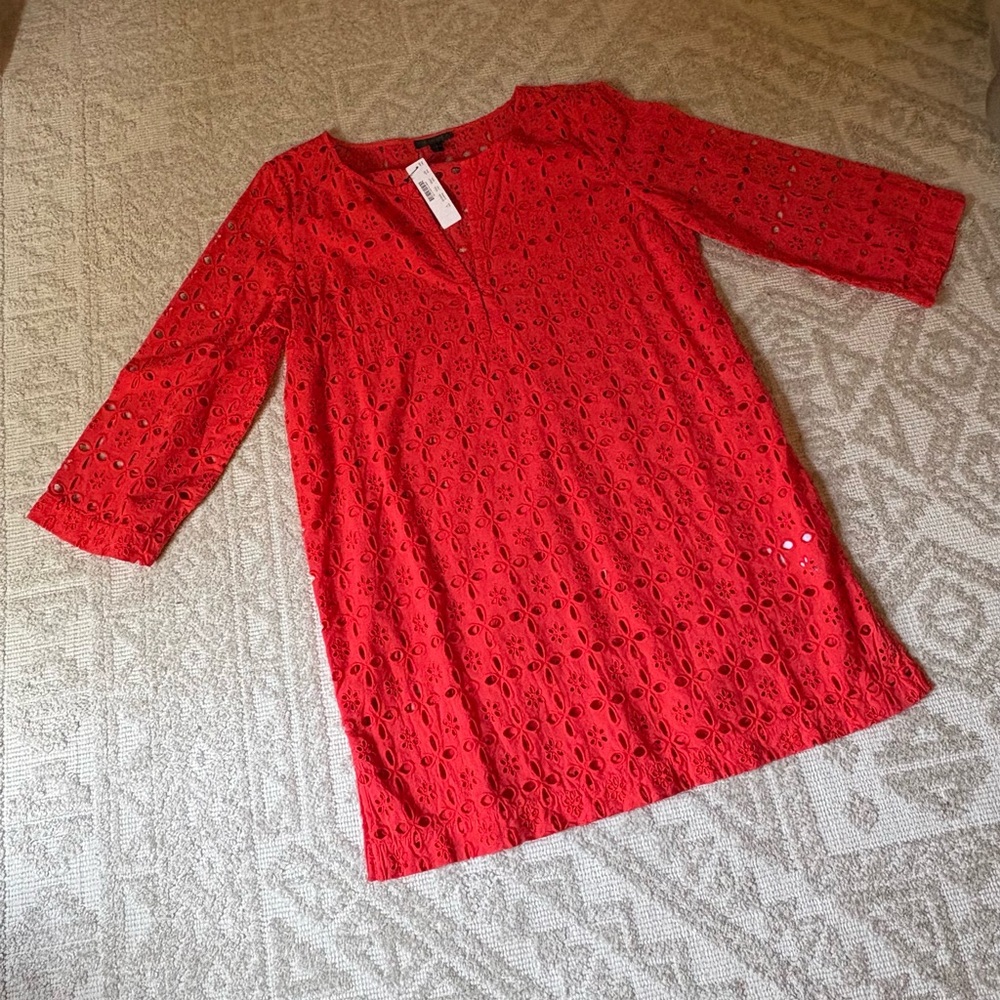 J. Crew Red Swim Coverup